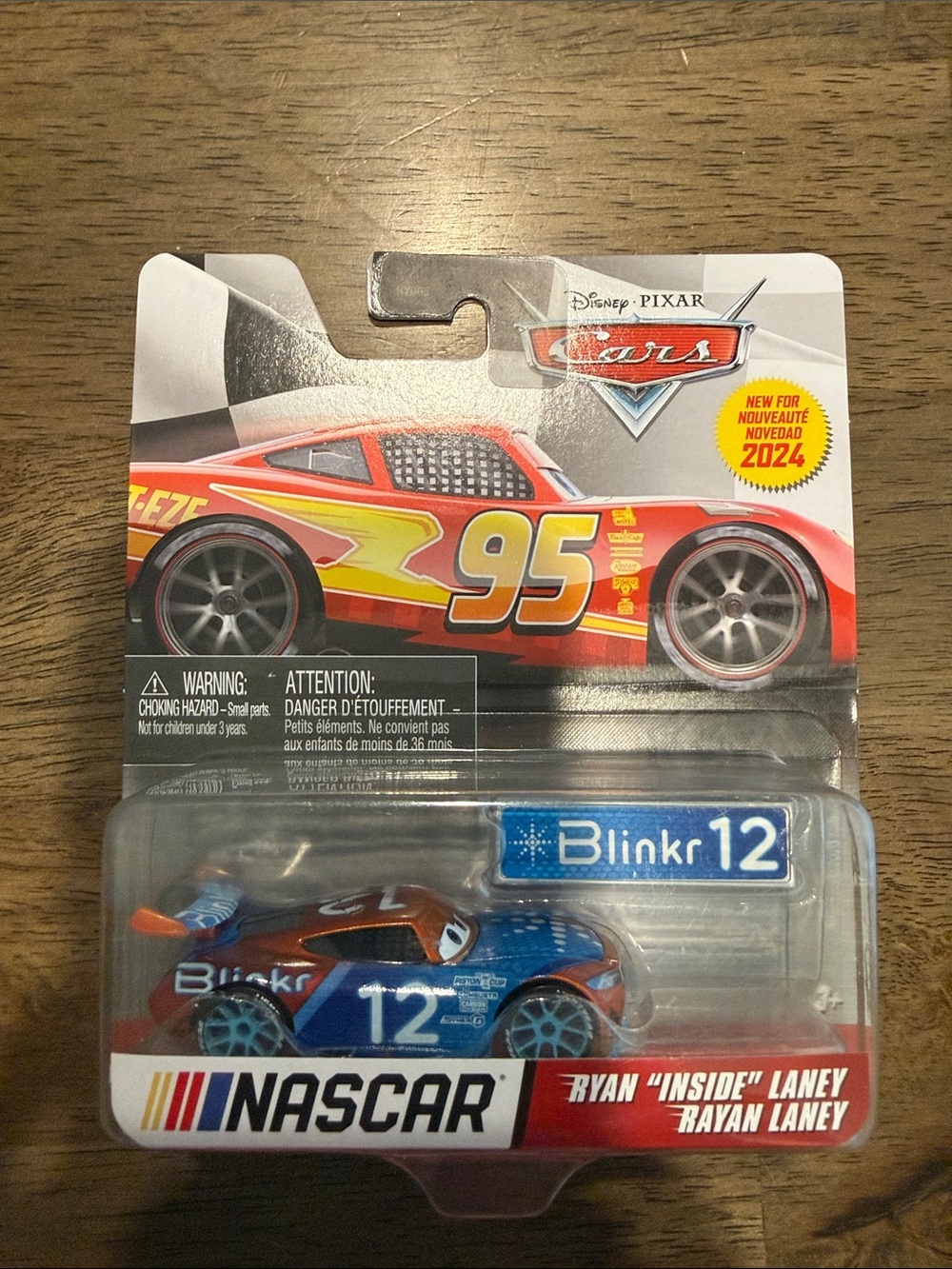 Mattel BlinKr 12 Blue and Orange NASCAR Die-Cast Toy Car